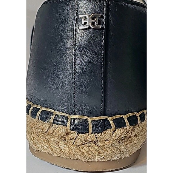 **Sam Edelman Womens Kesia Black Leather Slip On Espadrilles Flats Size 8.5 M - Picture 4 of 9